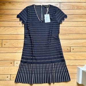 🆕 Sz 1 — Ted Baker dress - navy gold